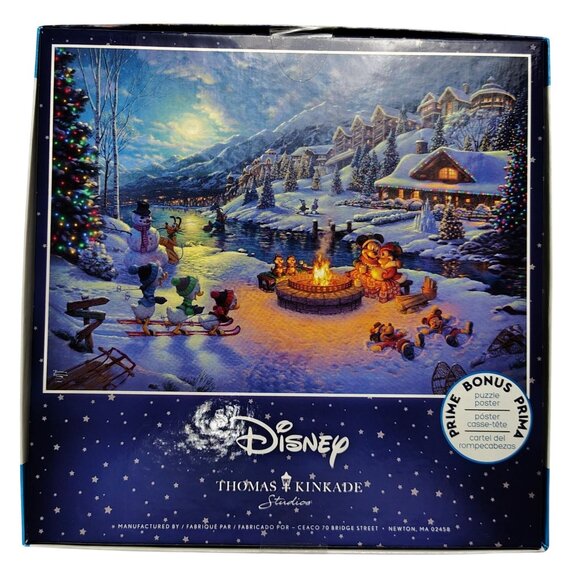Ceaco Disney 1000-Piece Jigsaw Puzzle Mickey and Minnie Christmas Lodge - Picture 5 of 5